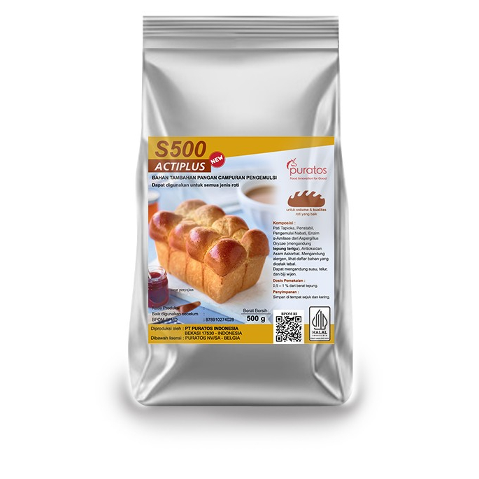 

Puratos S500 Acti-plus Pengembang Roti Bread Improver Pelembut 500gr