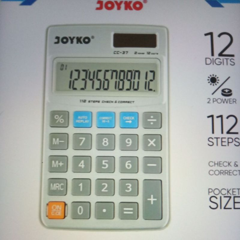 

Joyko Calculator For Counting 12 digits max