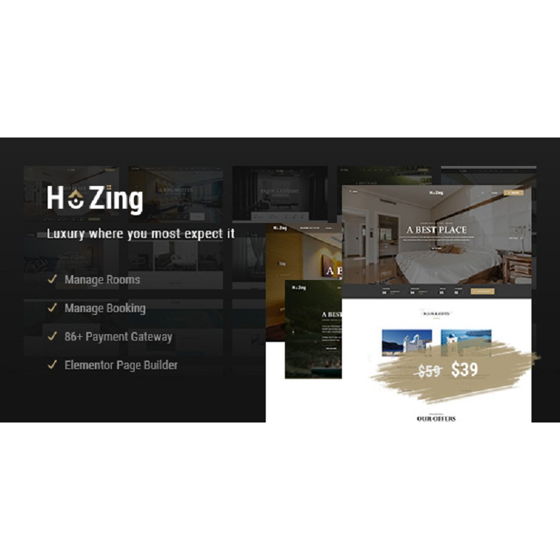 Hozing - Hotel Booking WordPress Theme