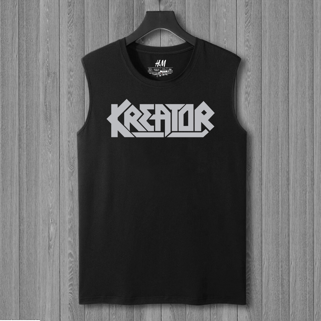 kaos distro tanpa lengan KREATOR kaos lekbong musik band musik alternatife rock punk underground dan