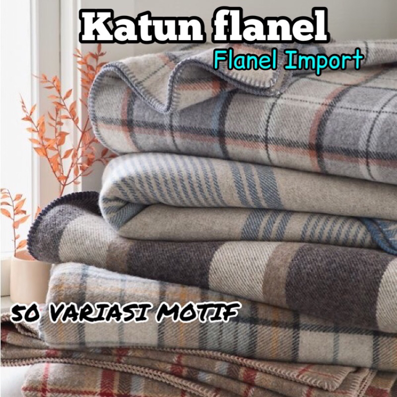 KAIN KATUN FLANEL KEMEJA PREMIUM IMPORT