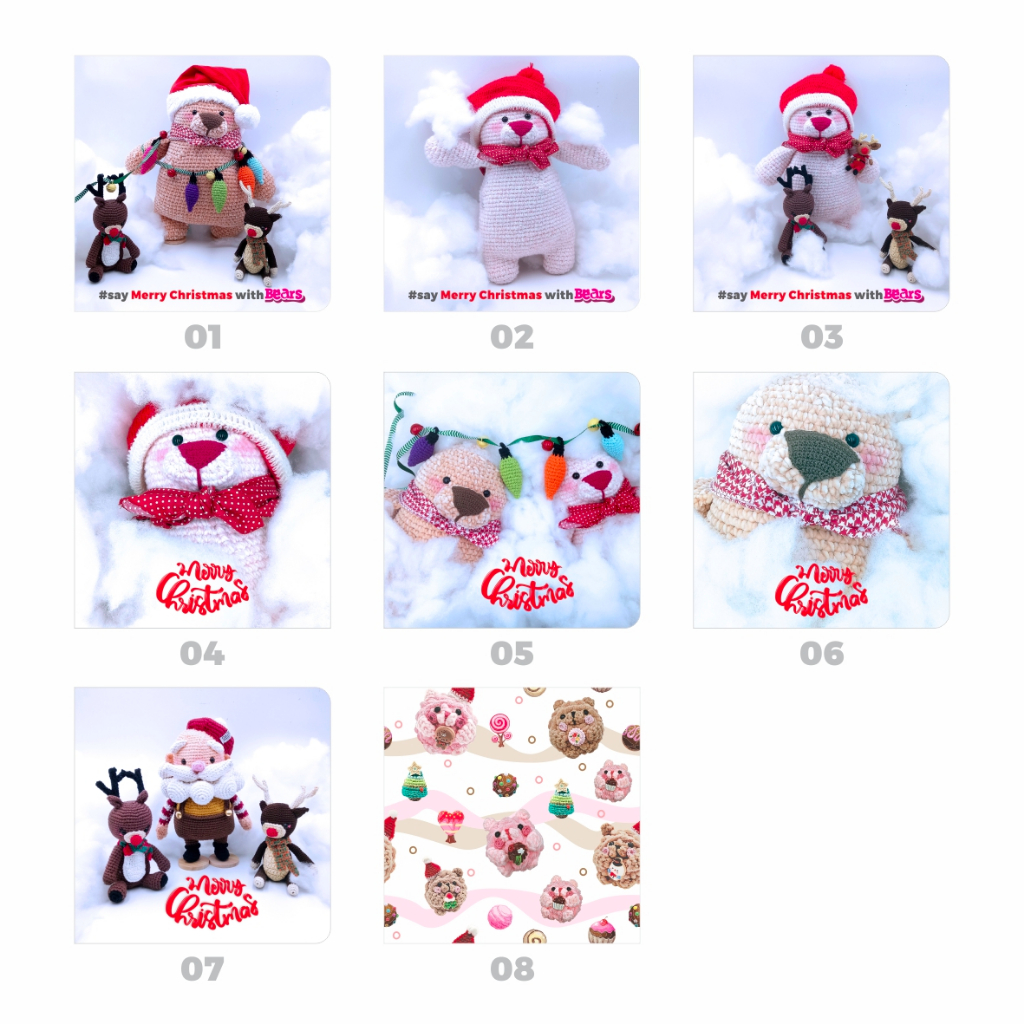 Kartu ucapan Natal gift card Greeting card Merry Christmas kosongan tanpa amplop