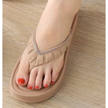 Sandal Jelly Jepit Wanita Import Balance Motif Tali Tirai 1402-2