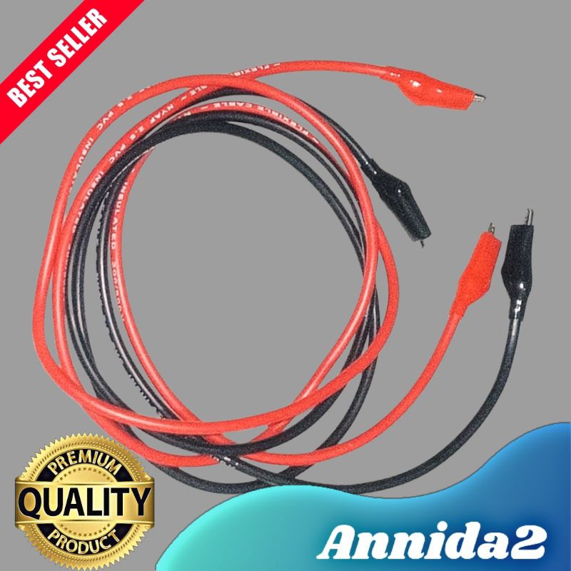 Kabel Jumper Aki Dengan Penjepit Buaya Kecil Panjang 200cm 1 Set Jumper Aki Motor Jumper Mini