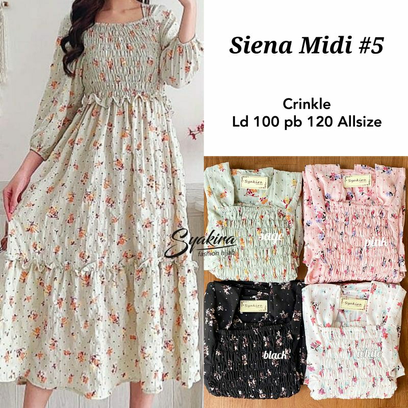 20.9 Syakira berlabel // Siena Midi#5 Crinkle Printing // Virgo / Diva / Naomi / Anggie Blouse Rayon