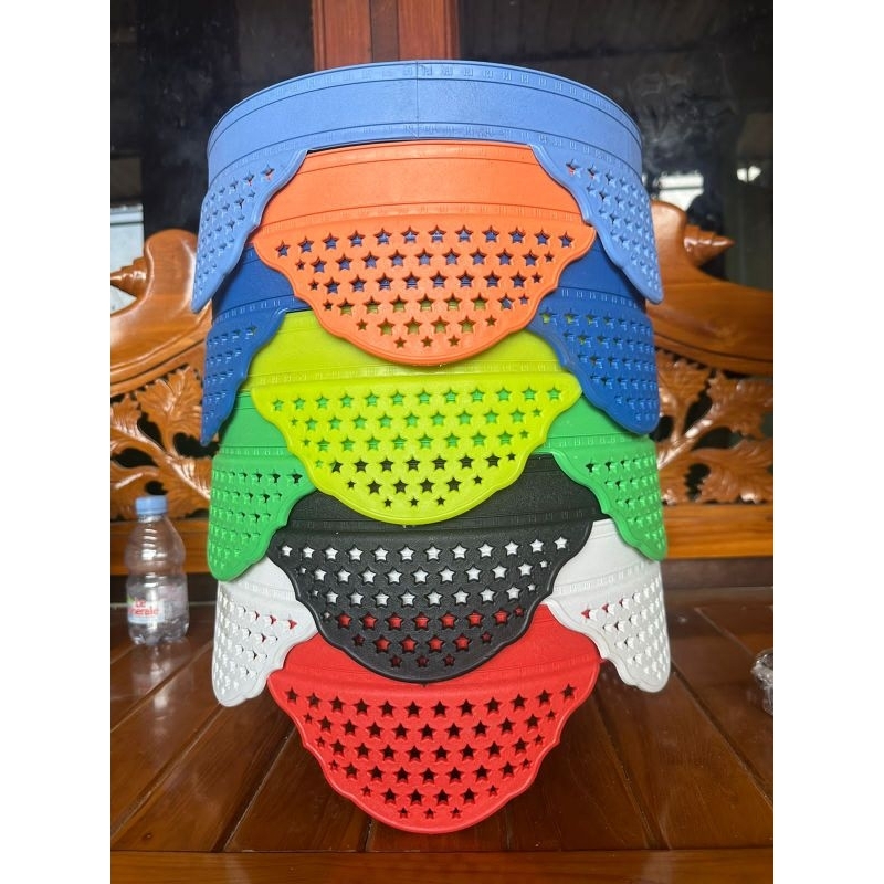 Tebok Sangkar Burung Lovebird Plastik motif bintang