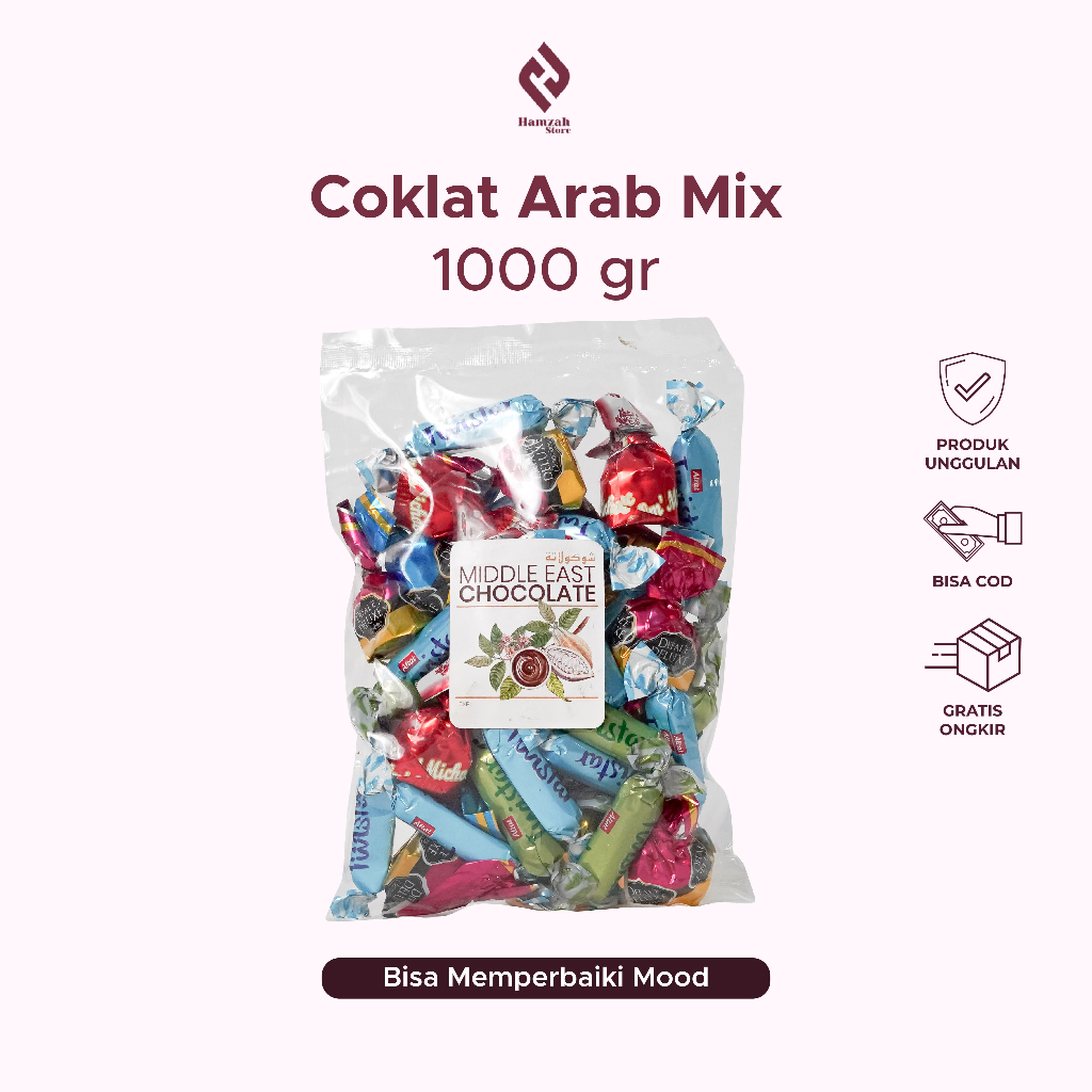 

Coklat Arab Mix 1 Kg | Coklat Best Quality Premium Oleh Oleh Haji dan Umroh