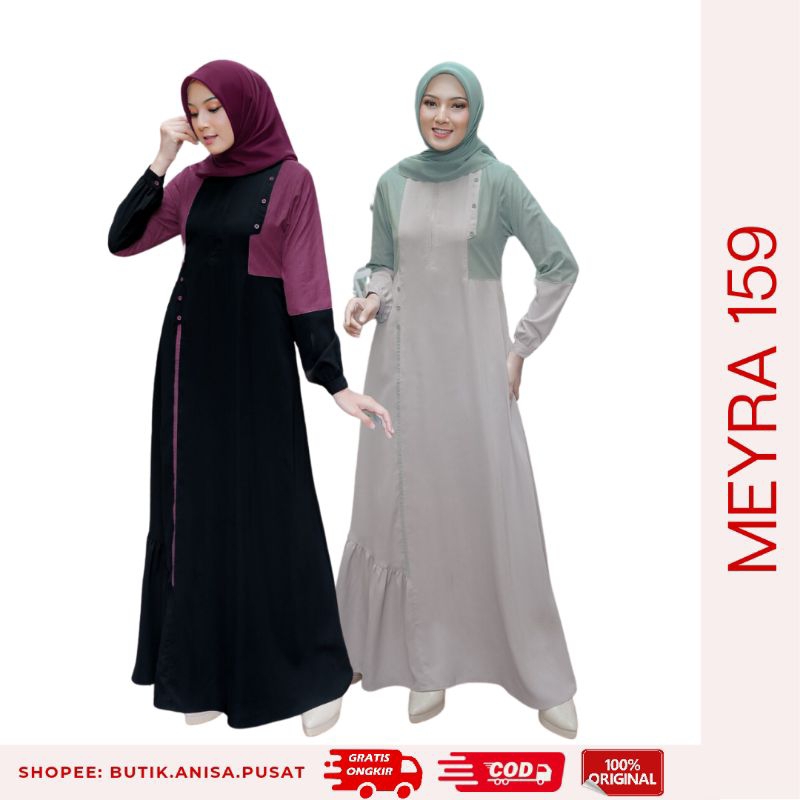 SEPLY Gamis Meyra 159 Black dan Grey