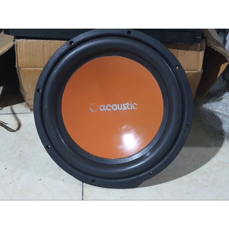 Subwoofer mobil 12inch double Voice coil acoustic ac127 second bekas normal siap pakai