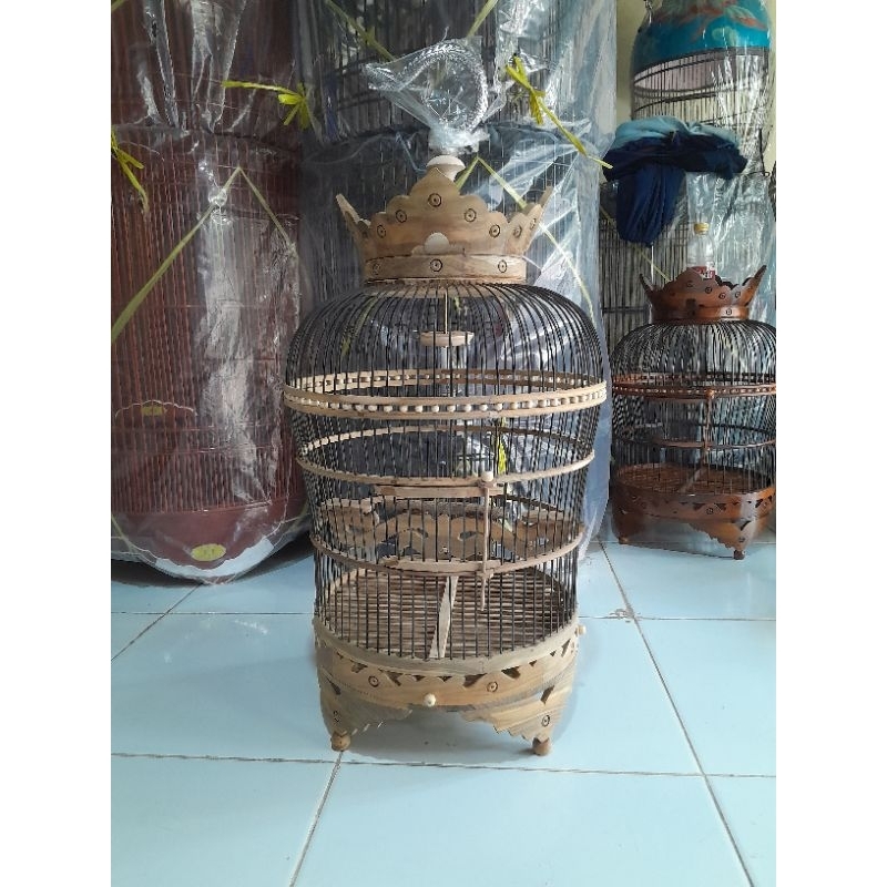 SANGKAR KANDANG PERKUTUT JEMUR KAYU JATI ORIGINAL JEPARA