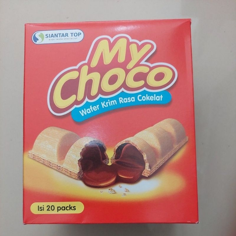 

MY CHOCO BOX ISI 20PCS WAFER KRIM RASA COKELAT