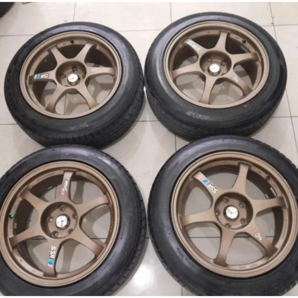VELG BEKAS SSR R18X8 BAUT 5 PCD 5X114 + BAN 225 55 R18