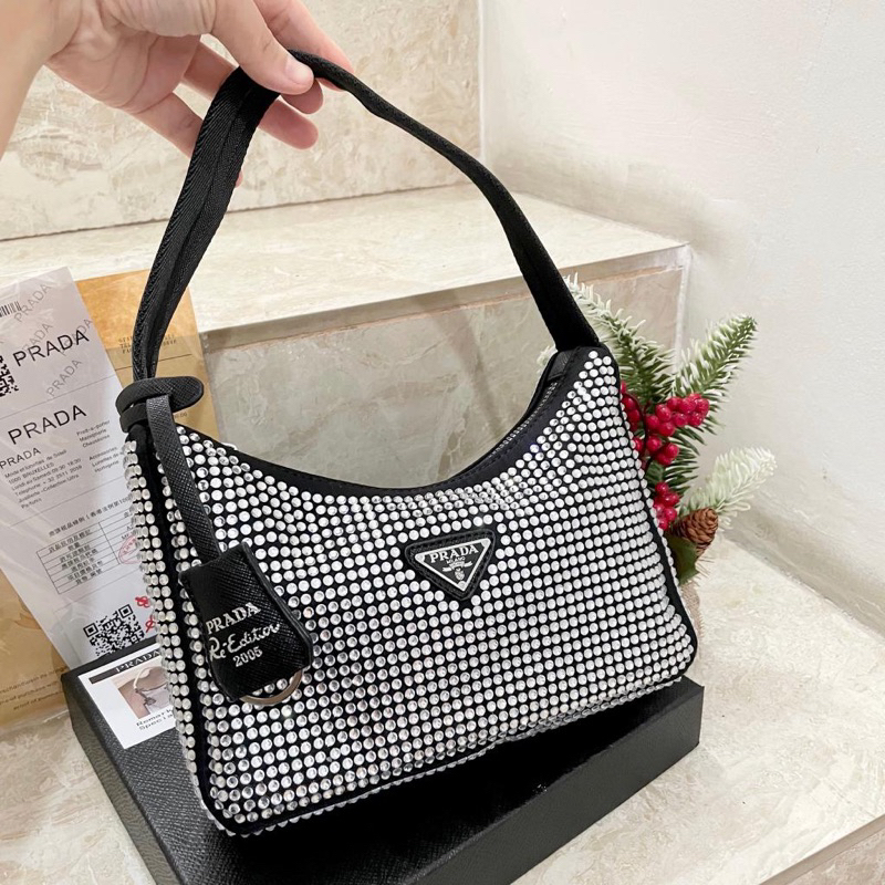 Tas Prada Fuji Hobo Crystale Blink