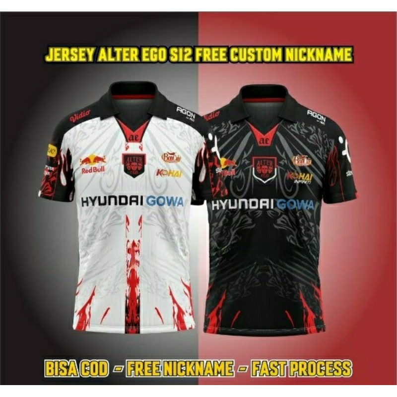JERSEY KAOS ALTER EGO TERBARU 2023 S12 AWAY & HOME FREE NICKNAME