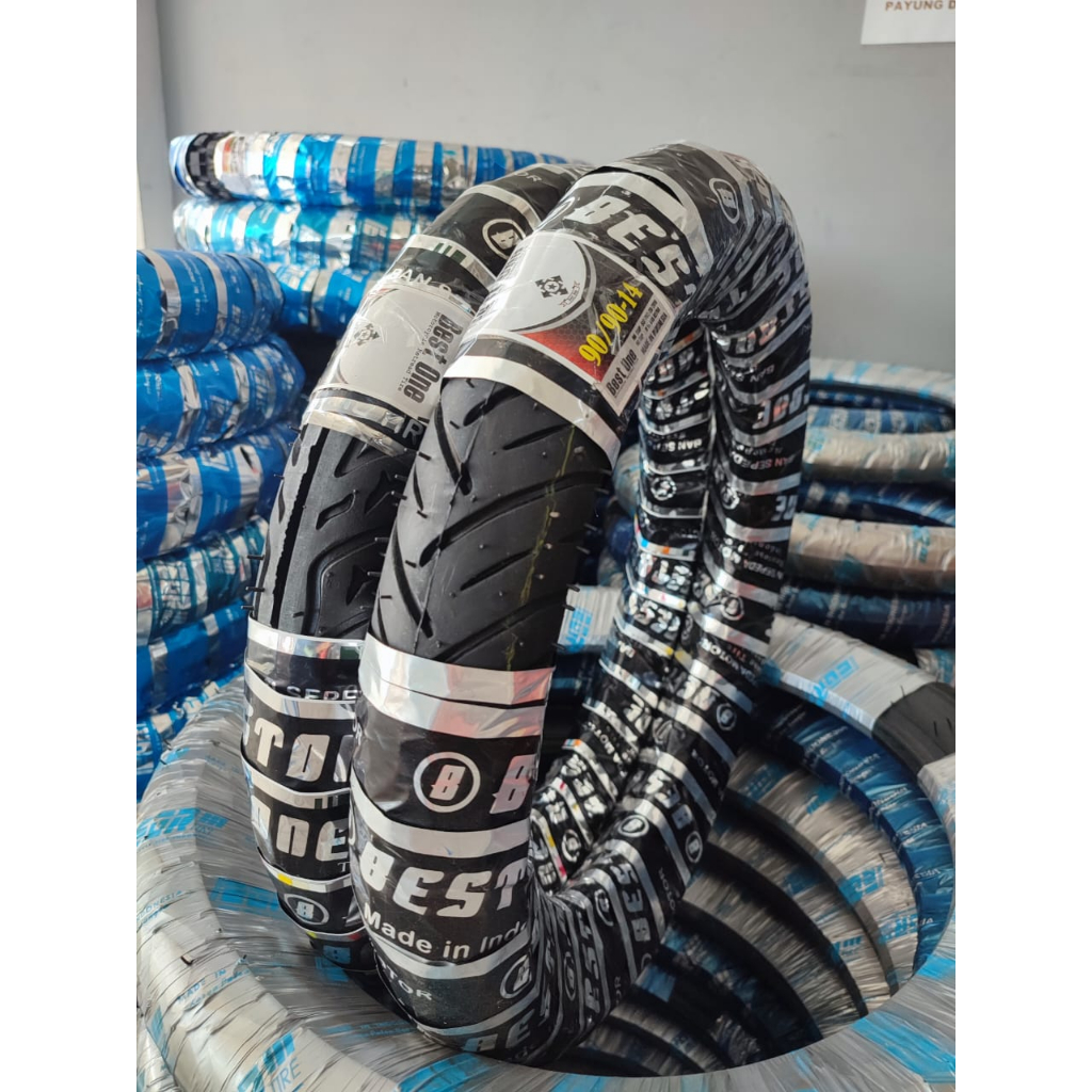 PAKET 5 Pcs  Ban Motor Matic Mio Beat Vario Spin Spacy Xride Scoopy Depan Ukuran 80/90-14 Tubetype