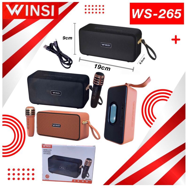 Speaker Bluetooth WINSI WS-265 TWS + Mic WS265
