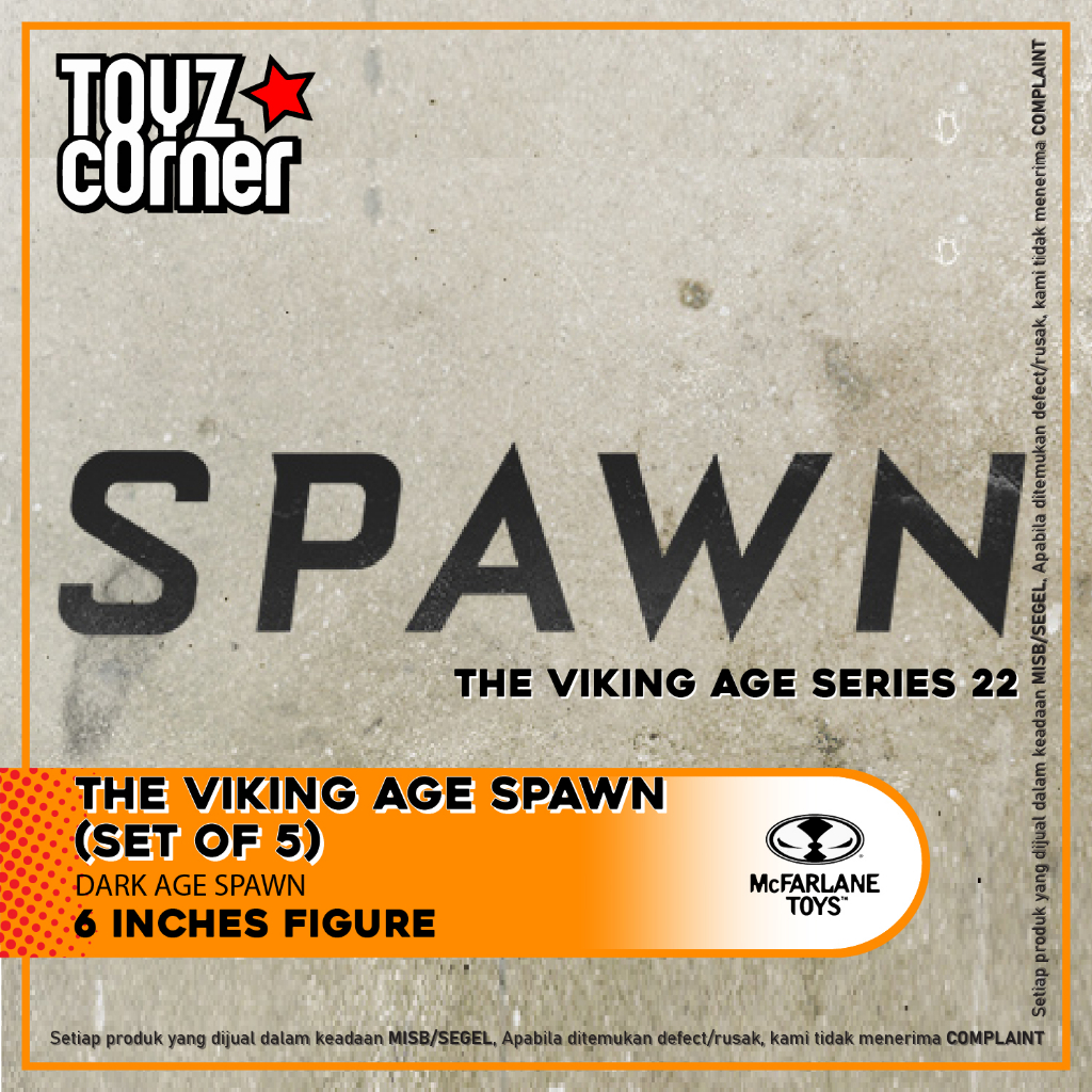 Toyz Corner - Mcfarlane Toys Dark Ages Spawn The Viking Age Series 22 (Set Of 5)