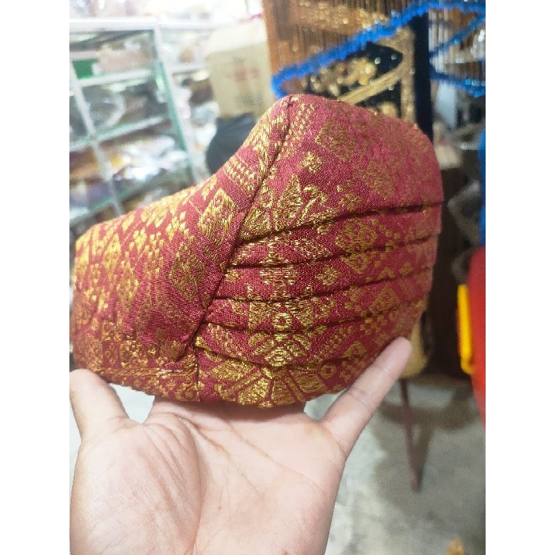 topi/saluak anak anak bahan songket