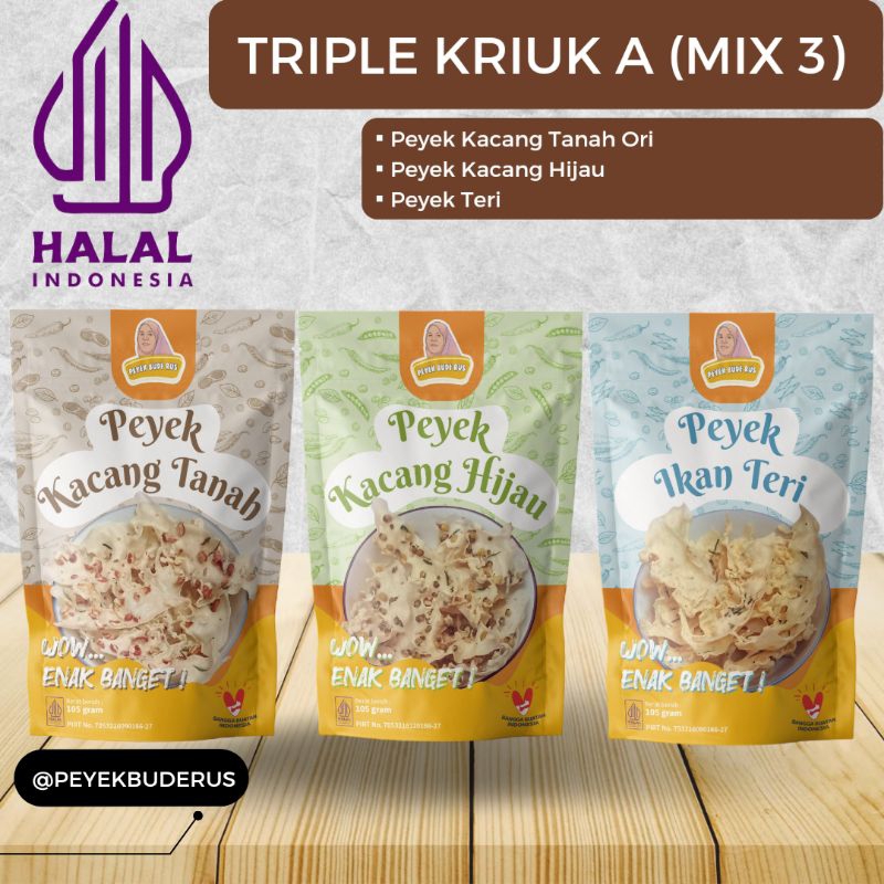 

PEYEK TRIPLE A (MIX KC. TANAH, KC. HIJAU, TERI)