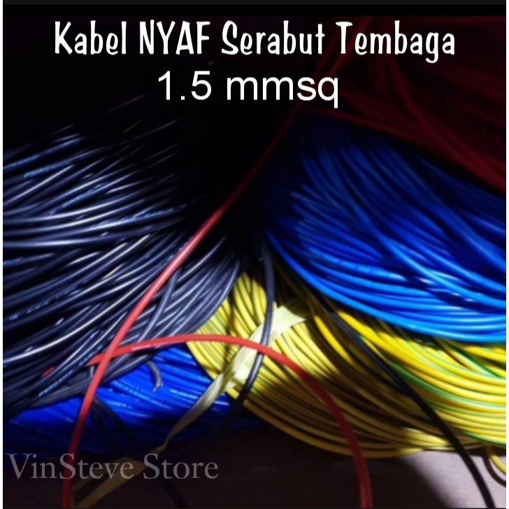 Kabel Listrik Serabut Tunggal NYAF 1,5 mm (Harga per meter)