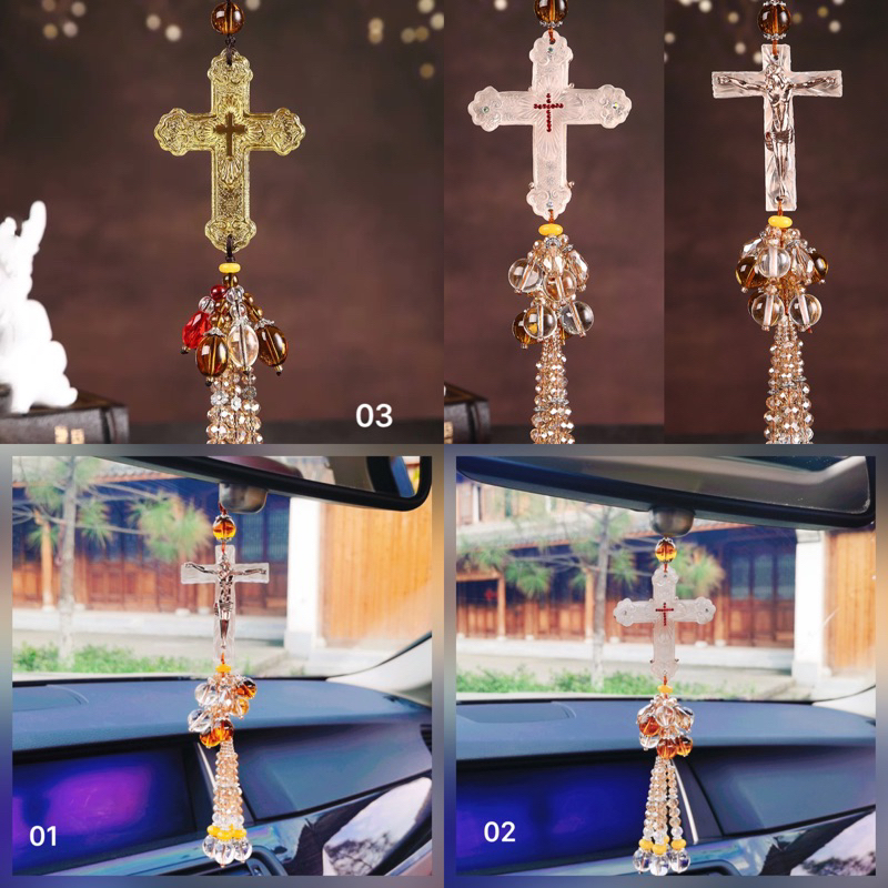 Gantungan Hiasan Spion Mobil Salib