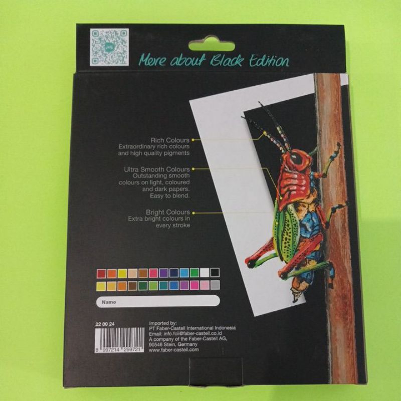 

RK Crayon 24 Warna BLACK Edition Faber Castell