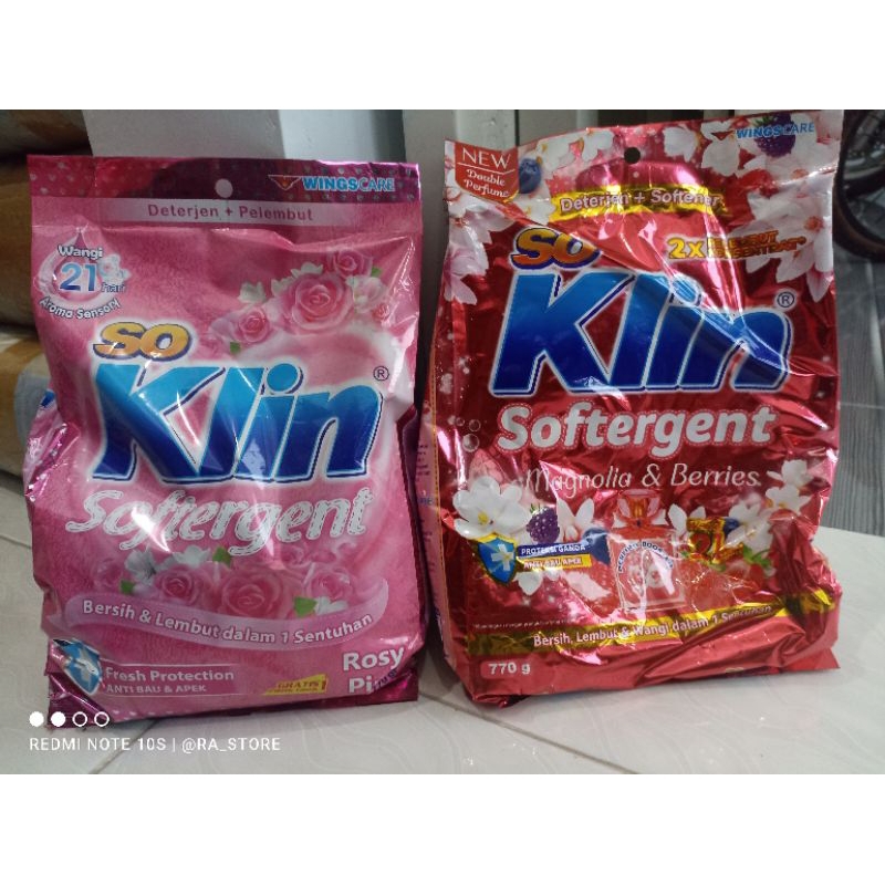 Soklin detergent bubuk 770gr tanpa piring