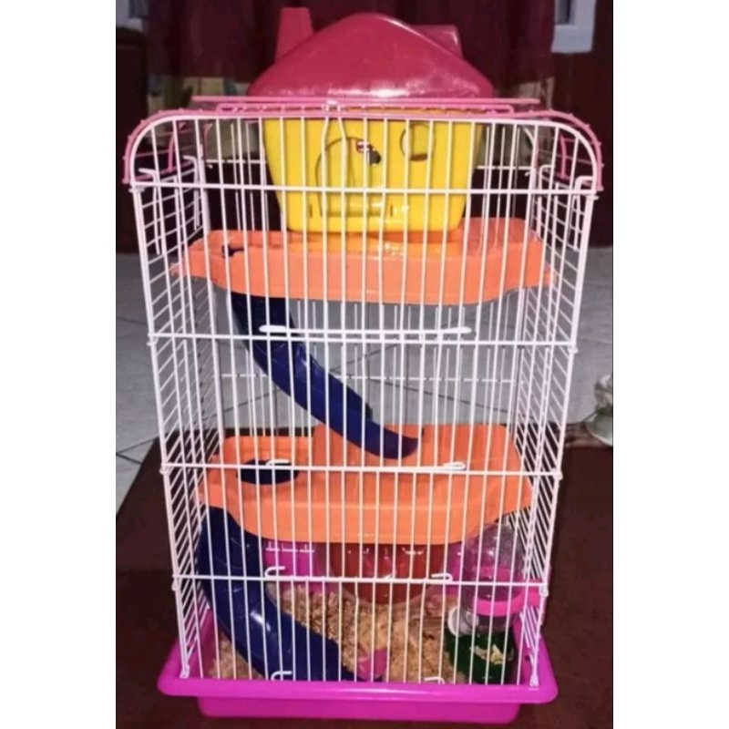 Rumah Kandang Tingkat Tiga Hamster | Kandang Tingkat Hamster