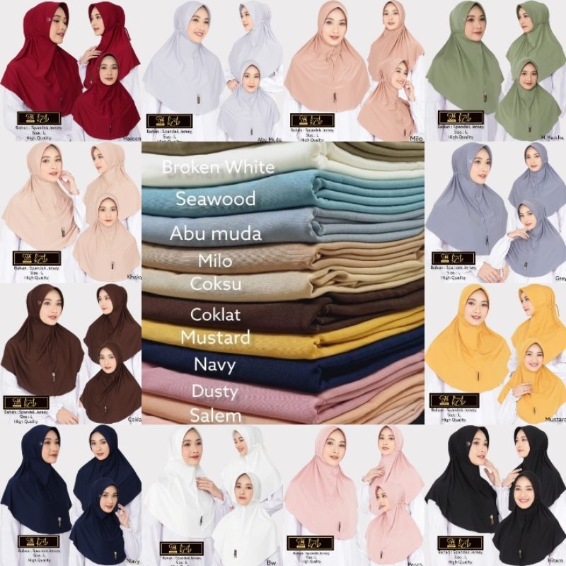 Hijab Instan KCB Serut belakang Pet Antem