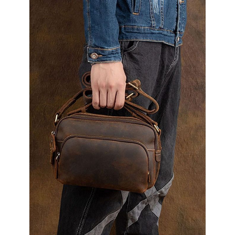 tas selempang kulit asli/tas selempang pria model terbaru