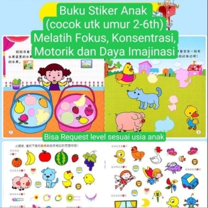 

buku stiker anak / aktivitas / activity book / sticker