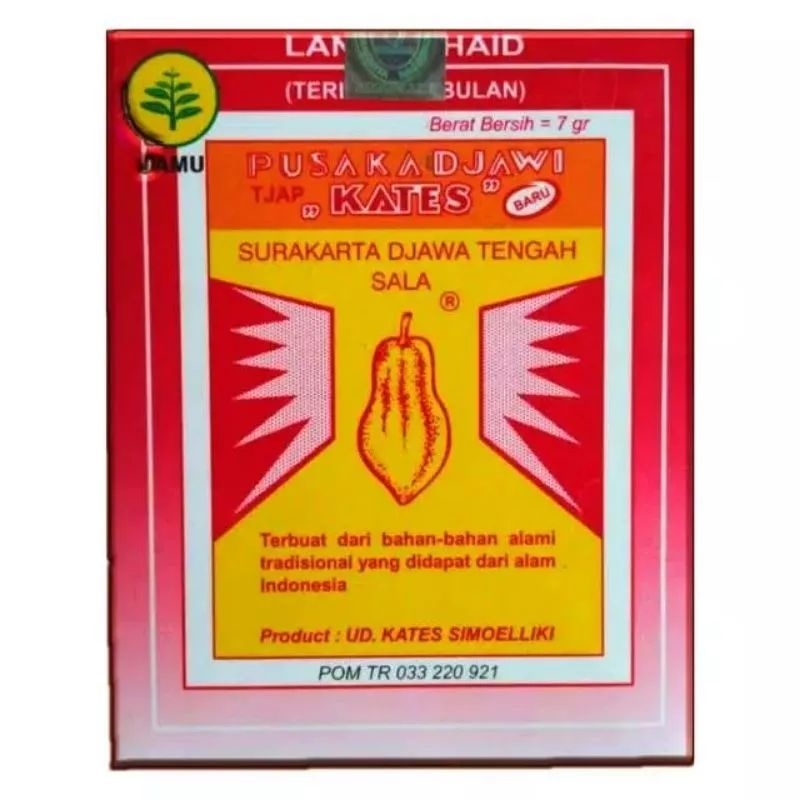 Pusaka Djawi Kates Lancar Haid | Jamu Kates | Jamu Pelancar Haid | Jamu Kates Lancar Haid