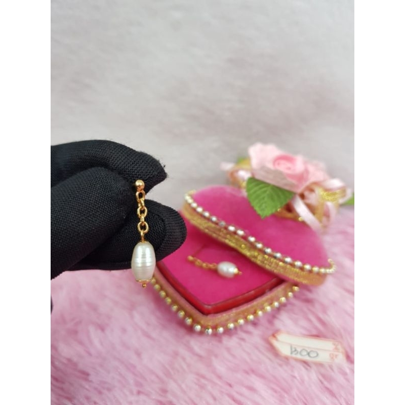 AT2852N411N Anting giwang model vensi variasi mata mutiara emas kuning asli pearl berat 1.300 sama m