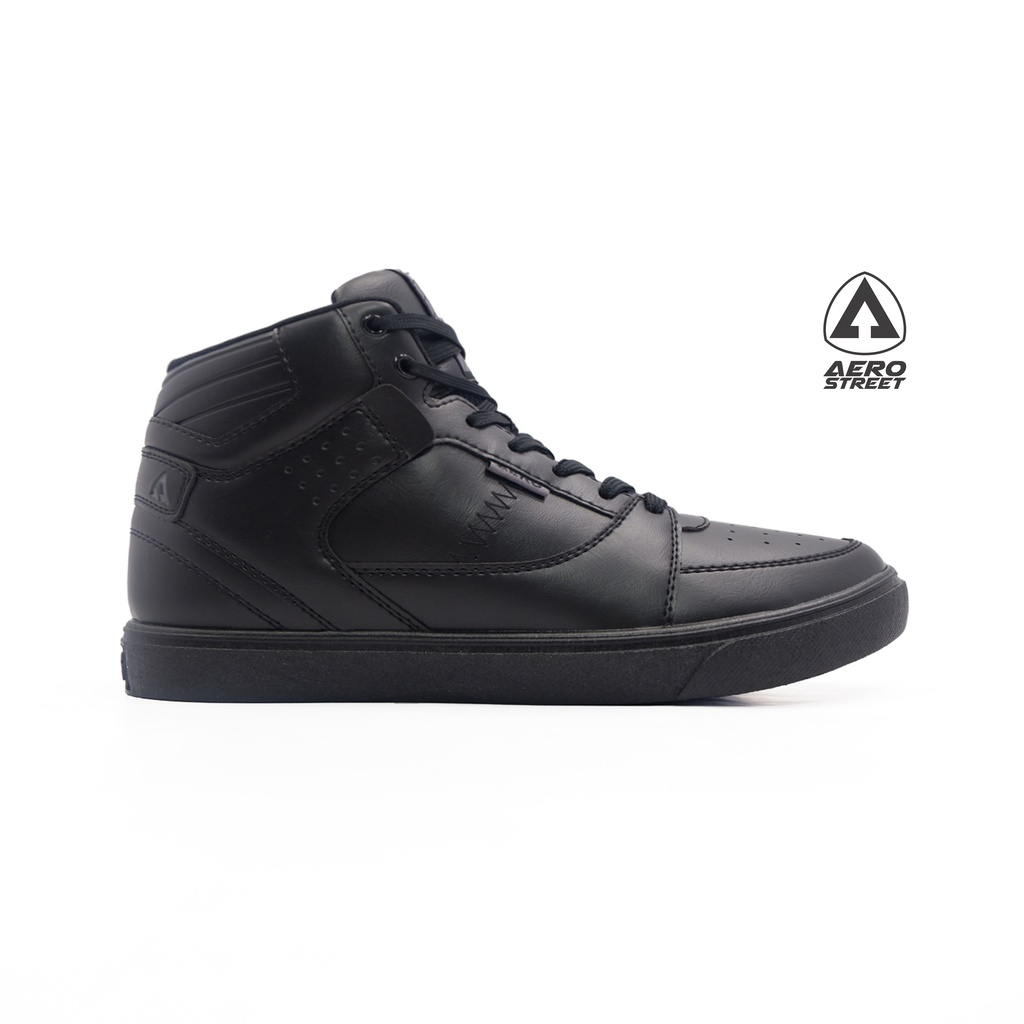 Sepatu Sneaker Sport - Aerostreet 37-44 Hoops High All Black