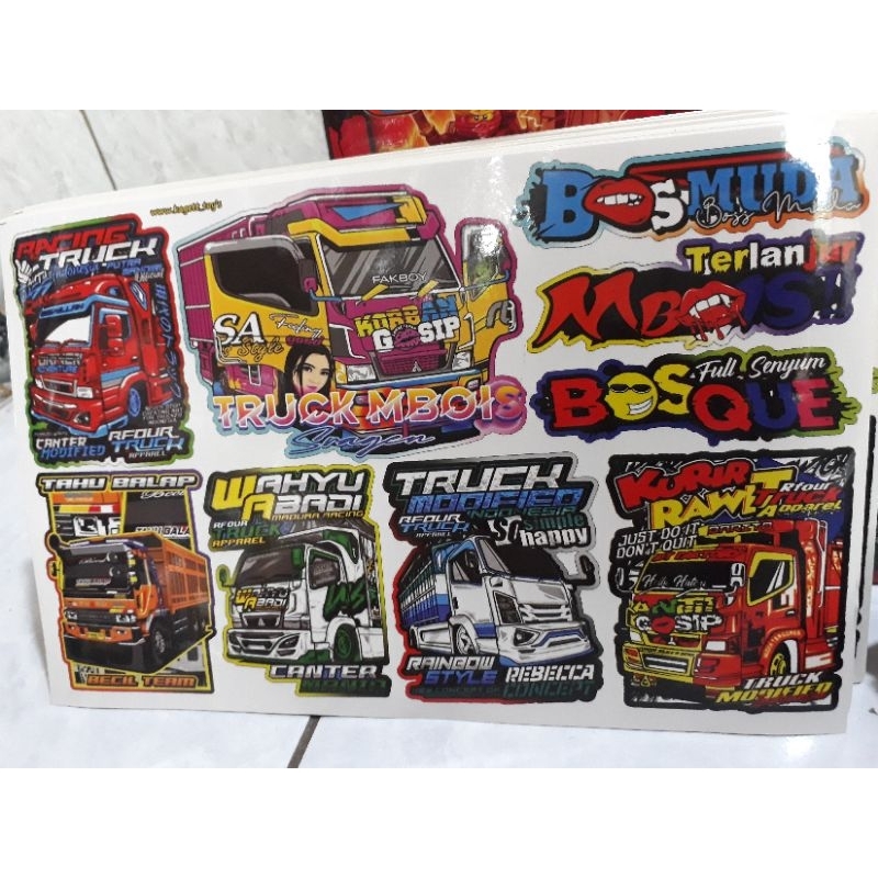 

1lembar stiker truk modipikasi