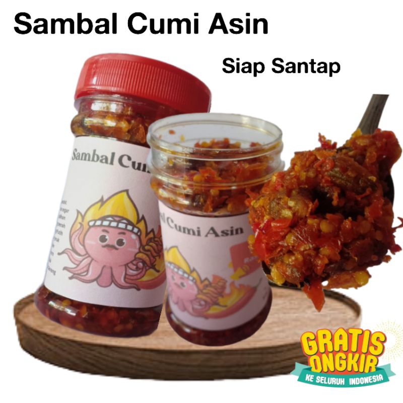 

Sambal Cumi Asin Tanpa Bahan Pengawet 150 gr Sambal Baby Cumi Sambal Pedas Sambal Murah Enak