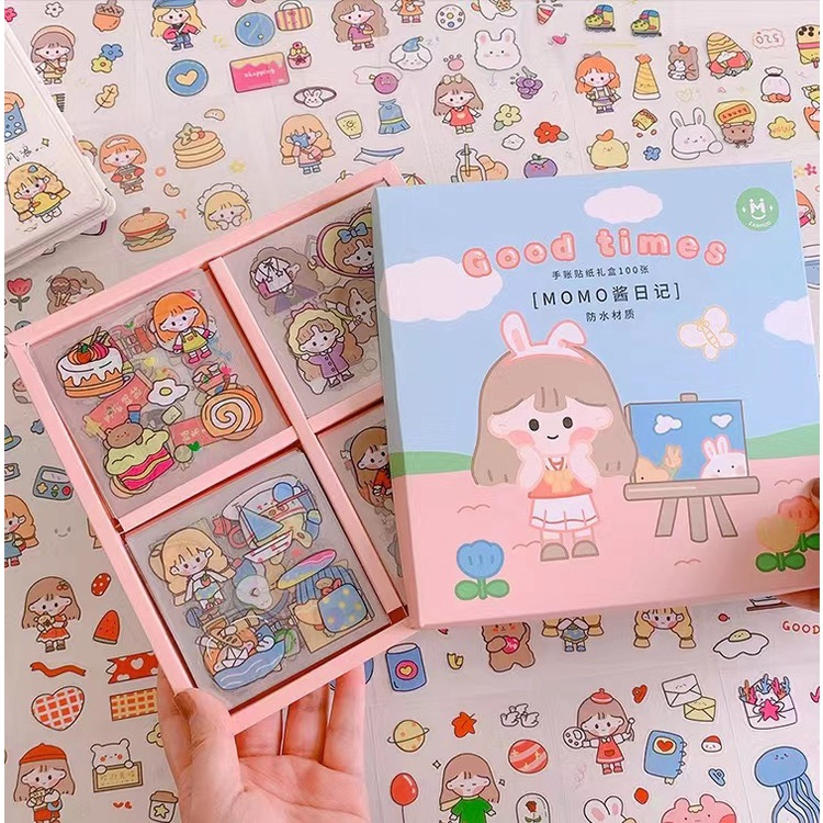 

Stiker Lucu Anak Mini Sticker Bening PVC Dekorasi Tumblr Binder Diary Laptop