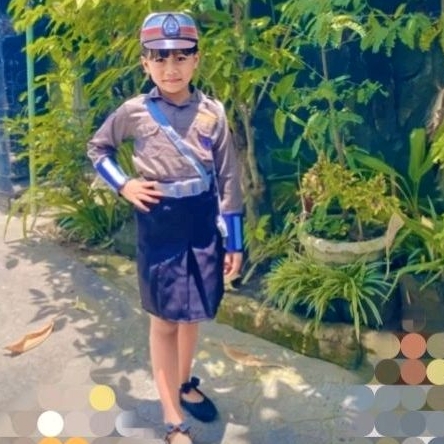 BAJU Polisi Anak Perempuan /TK/Paud  Kostum Karnaval