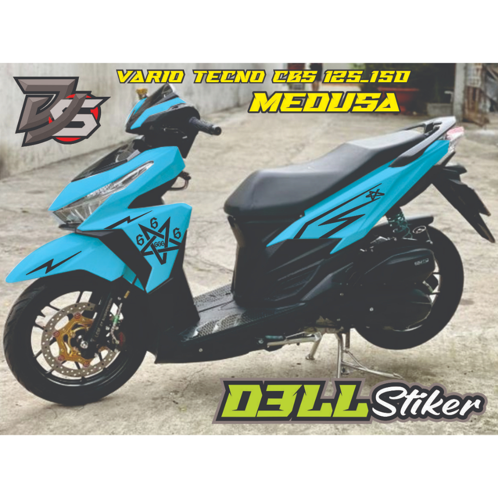 STIKER STRIPING MEDUSA 666 CUTTING STIKER VARIO TECNO 125-150 STICKER VARIO MEDUSA