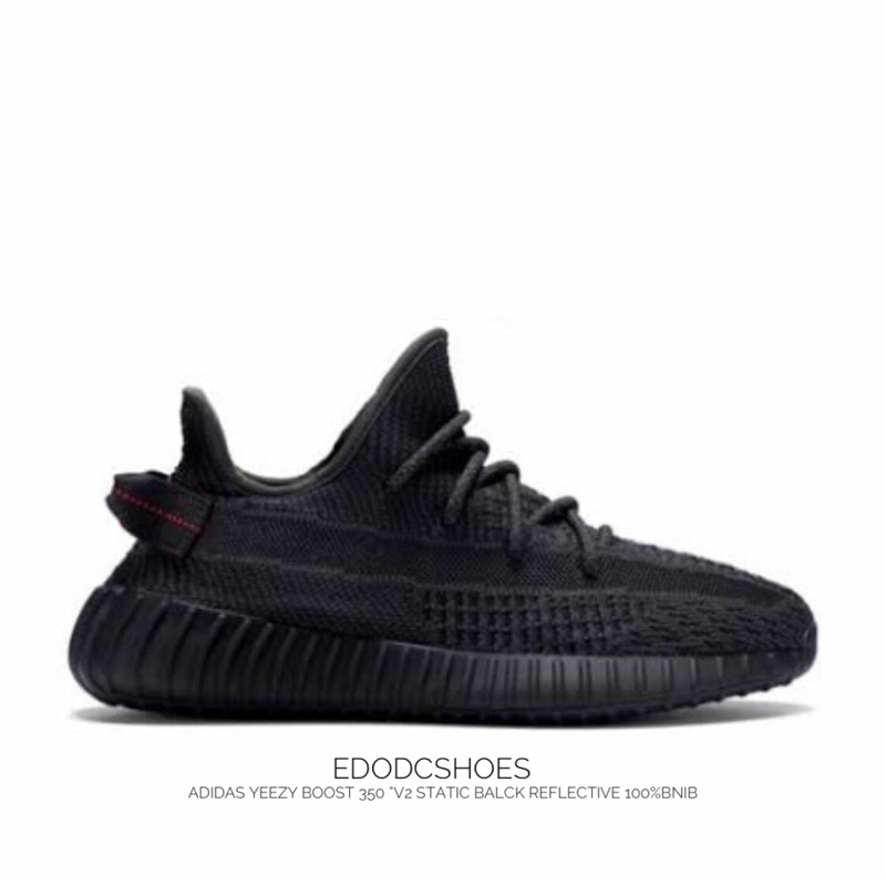 Sepatu Ads Yezzy 350 Reflective Black