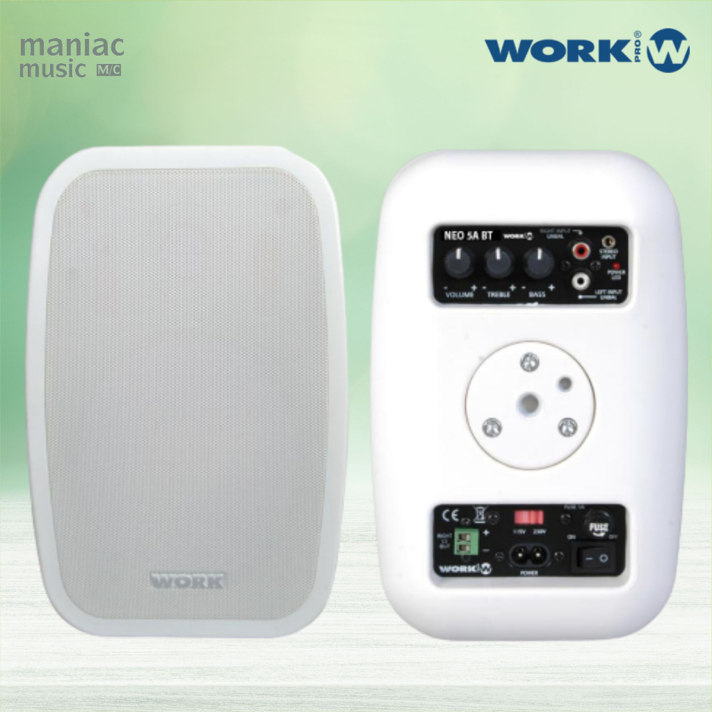 WorkPro Neo 5A BT - Speaker. 5 Inch. Bluetooth. IP 54. Sepasang. Pasif Aktif. ABS Plastic