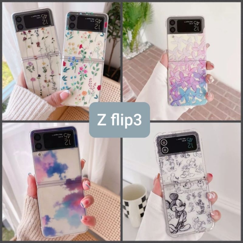 READY n lengkap clear hard case samsung galaxy z flip3 5G z flip 3 casing samsung zflip 3 lucu cute 