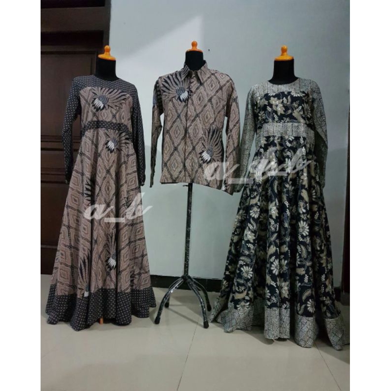 Gamis Indraswari-Custom Made-Pre Order-Gamis Batik- Abaya Wanita Muslimah Syar'i-Sarimbit Batik-Cust