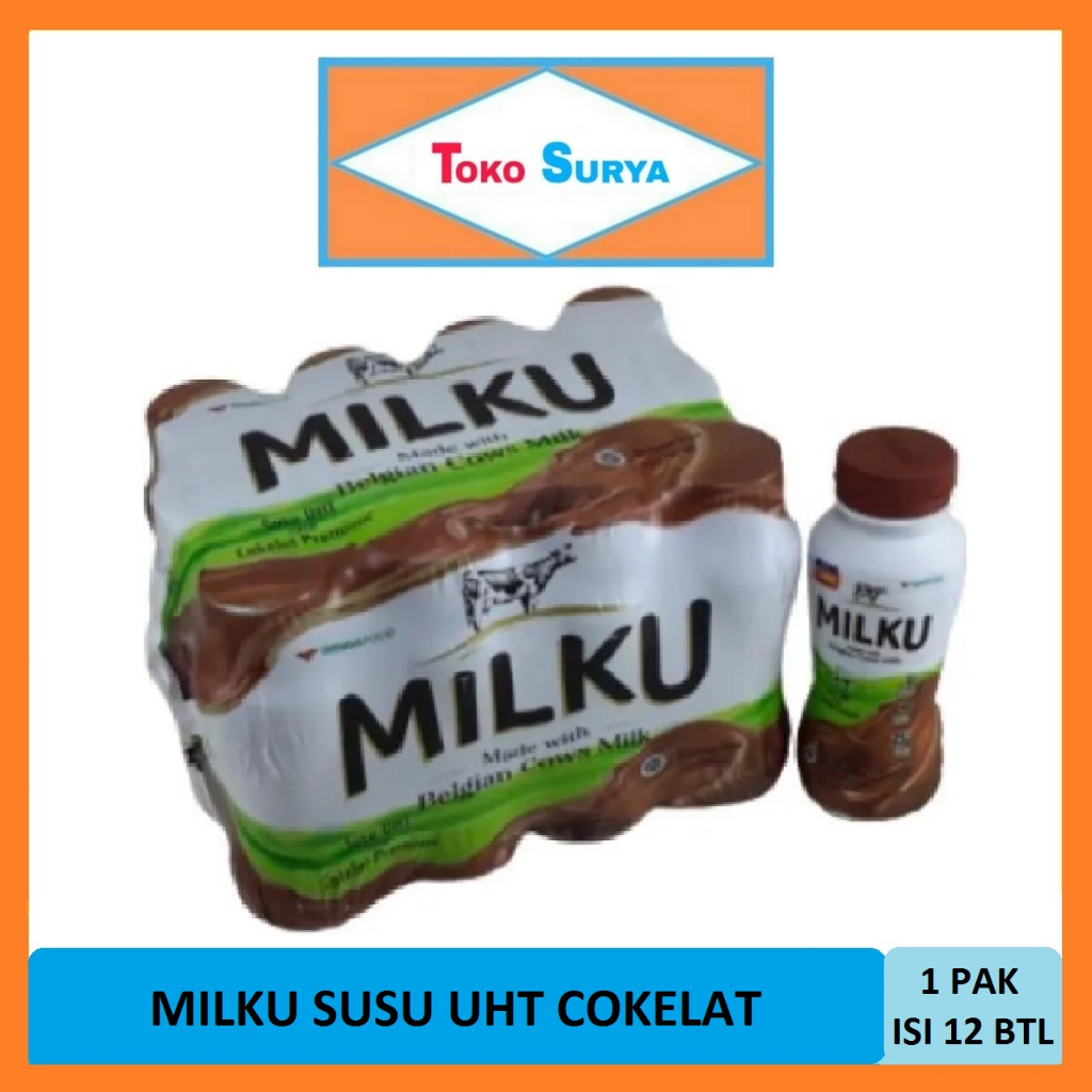 

Milku Susu UHT Per Lusin Rasa Cokelat Premium 12 Botol x 200 Ml