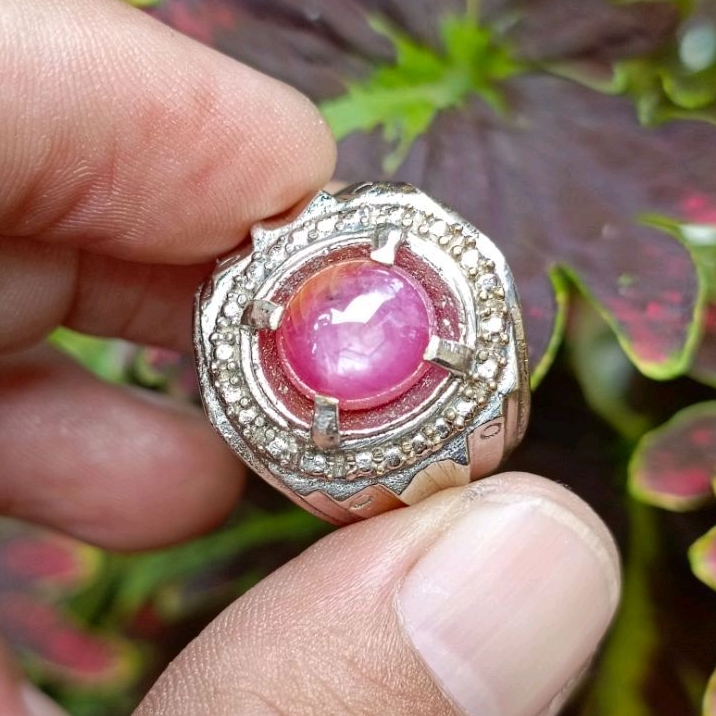 Cincin Batu Permata Natural STAR RUBY Asli