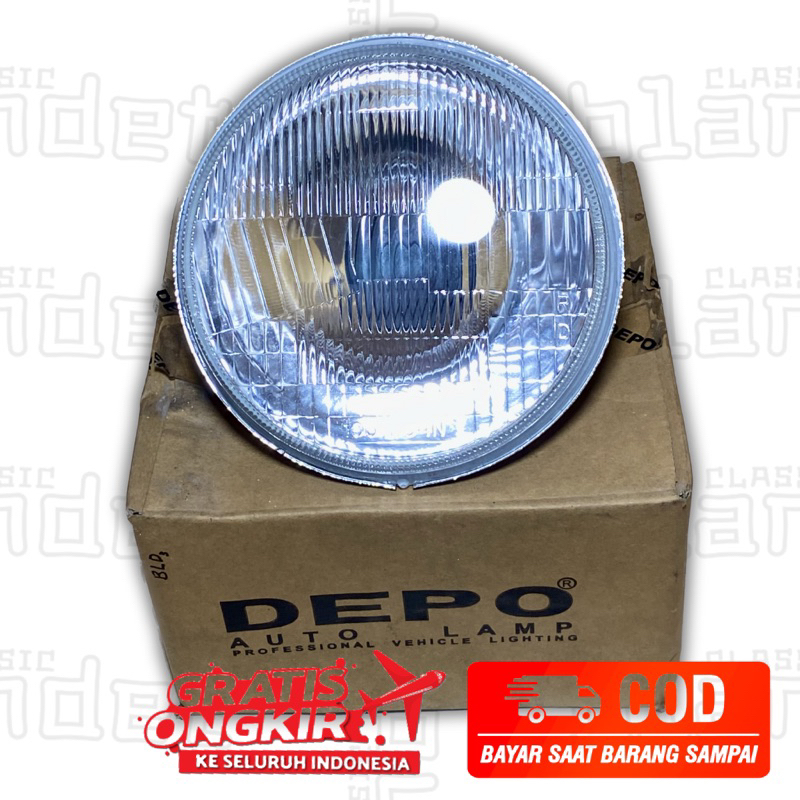 %BLANDET% Lampu Depan Reflektor Depo ORIGINAL TAIWAN CB GL MP Tiger 5.75 Inch Autopal