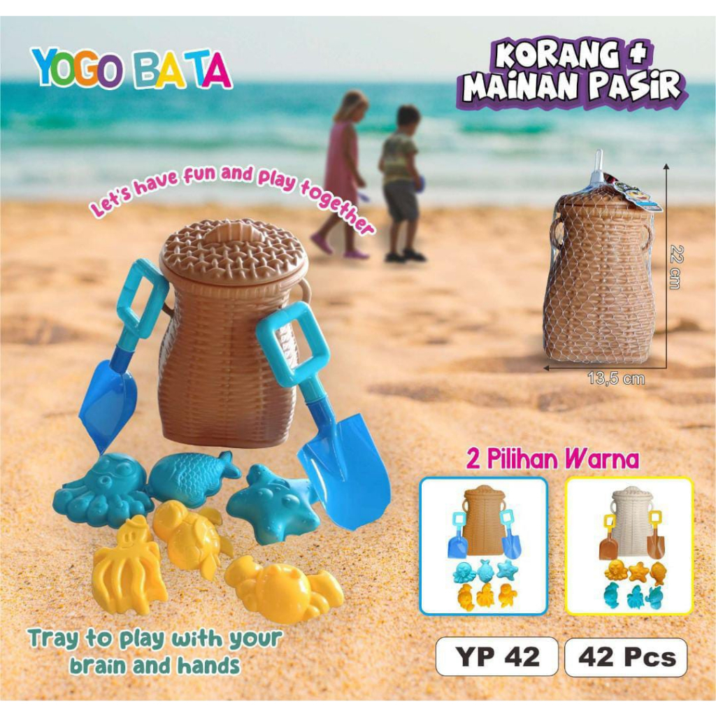 MAINAN CETAKAN PASIR ANAK / MAINAN ANAK KORANG DAN CETAKAN PASIR JALA YP42