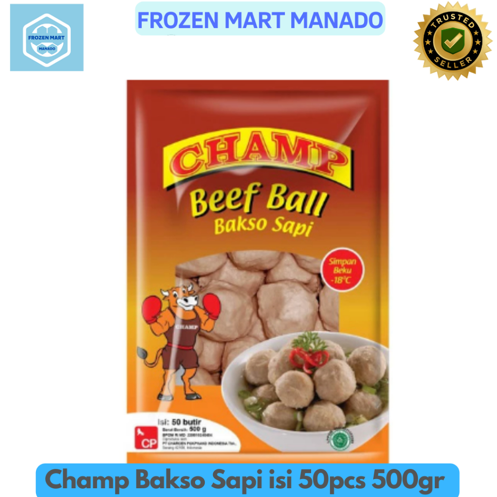 

Champ Bakso Sapi isi 50pcs 500gr - Frozen Mart Manado (Frozen Food Manado)