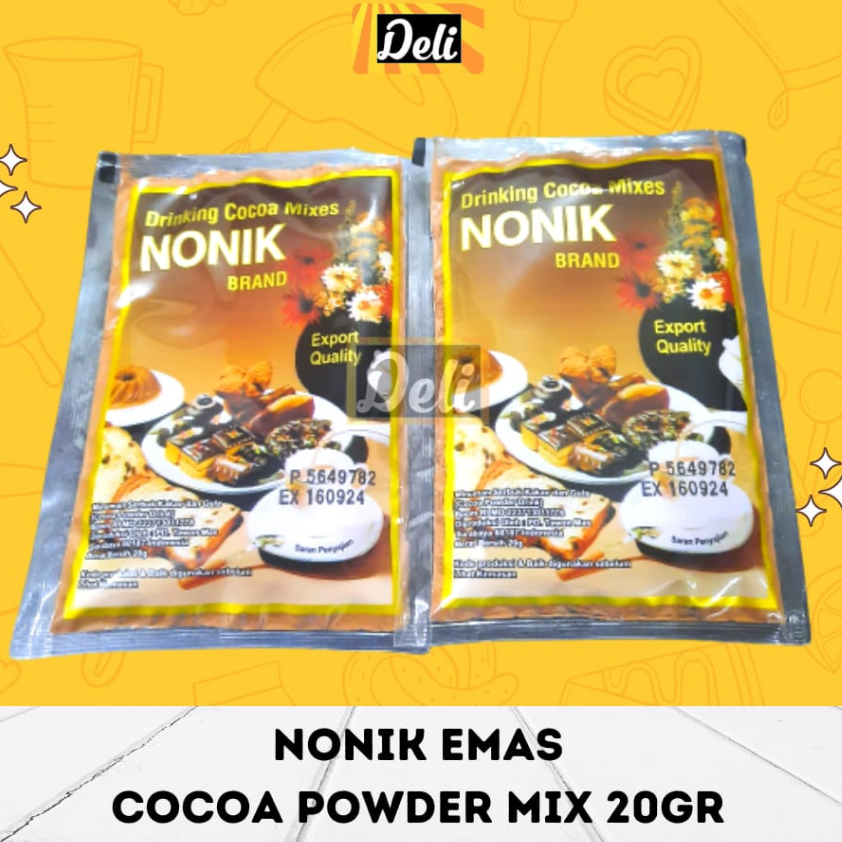 

Nonik Emas Cocoa Powder Mix 20gr Bubuk Minuman Coklat Sachet