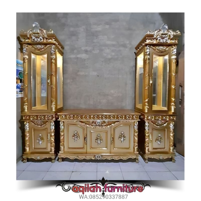 MEJA TV BIFFET TV BUFET PISAH UKIRAN JEPARA KAYU JATI